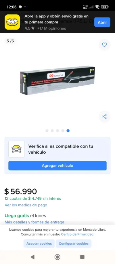 Bomba Manual Samoa 0.45 L para Combustible - miniatura 2