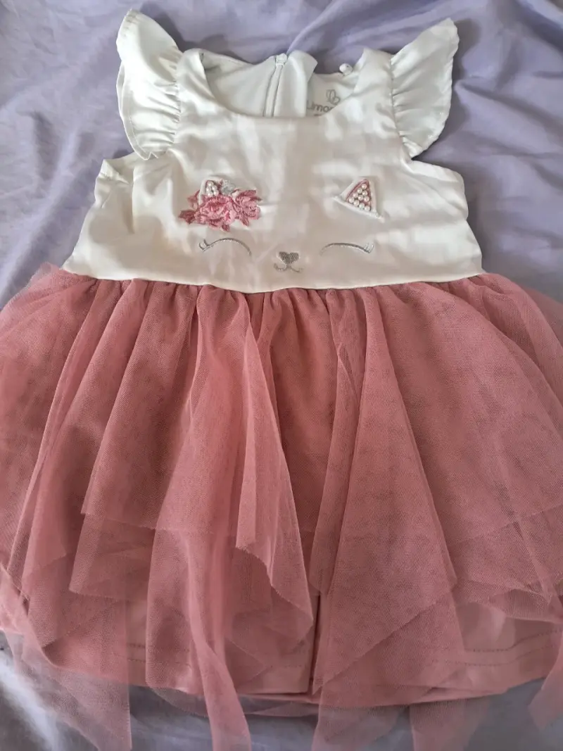 Vestido de niña Limonada con diseño de gatito - 1