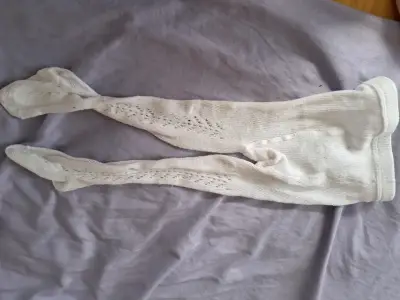 Pantys blancas de algodón para niña Limonada - miniatura 1
