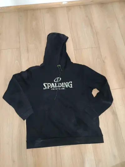 Polerón con capucha negro Spalding XL - miniatura 1