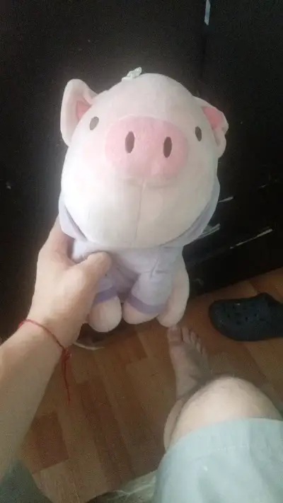 Peluche de cerdito rosado suave - miniatura 1