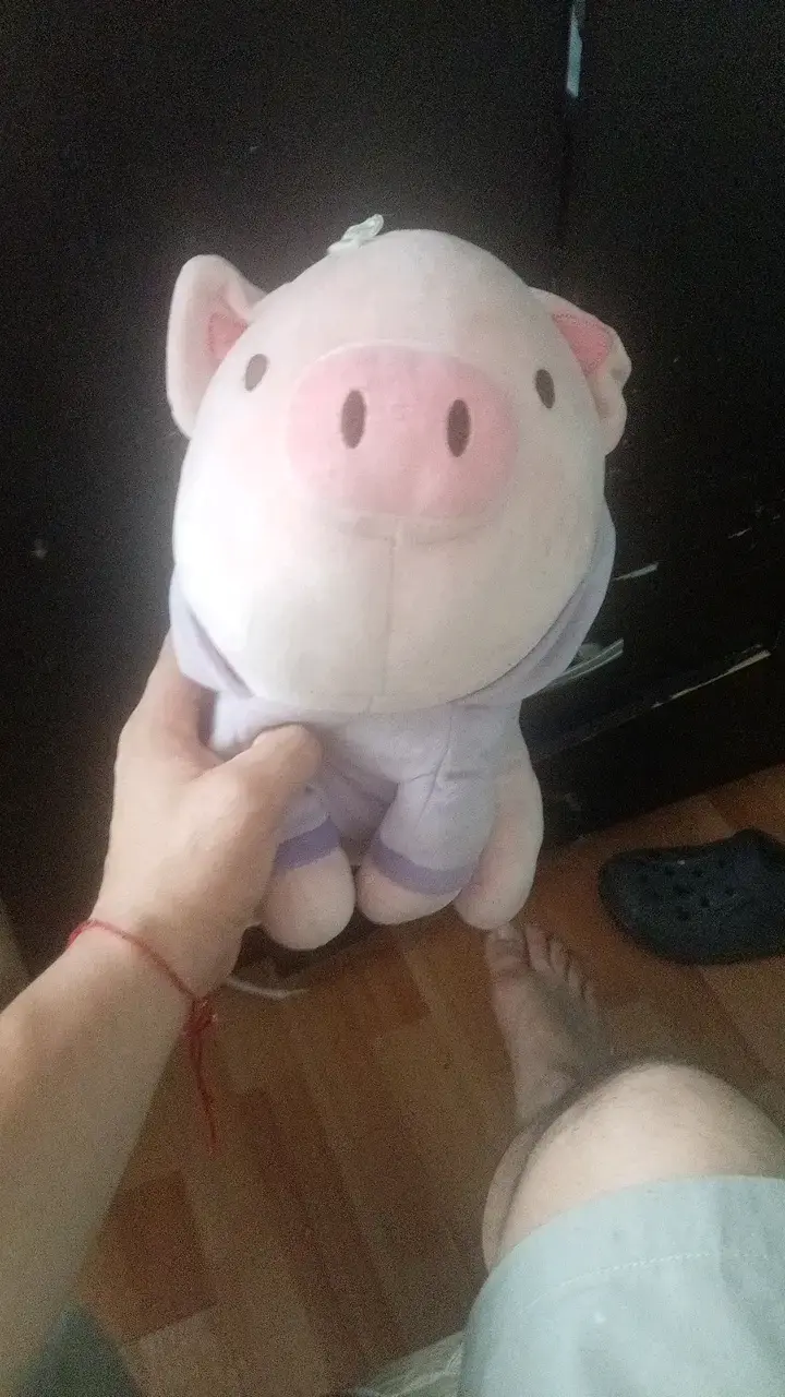 Peluche de cerdito rosado suave - 2