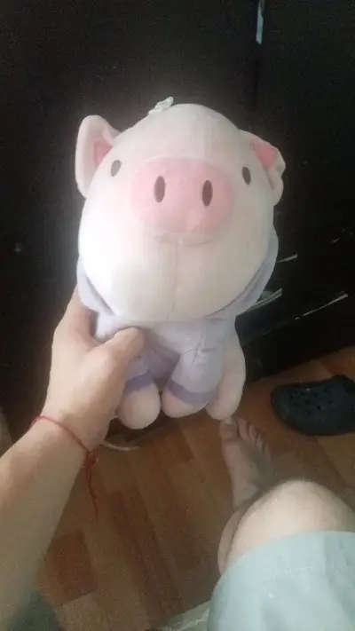 Peluche de cerdito rosado suave - miniatura 2