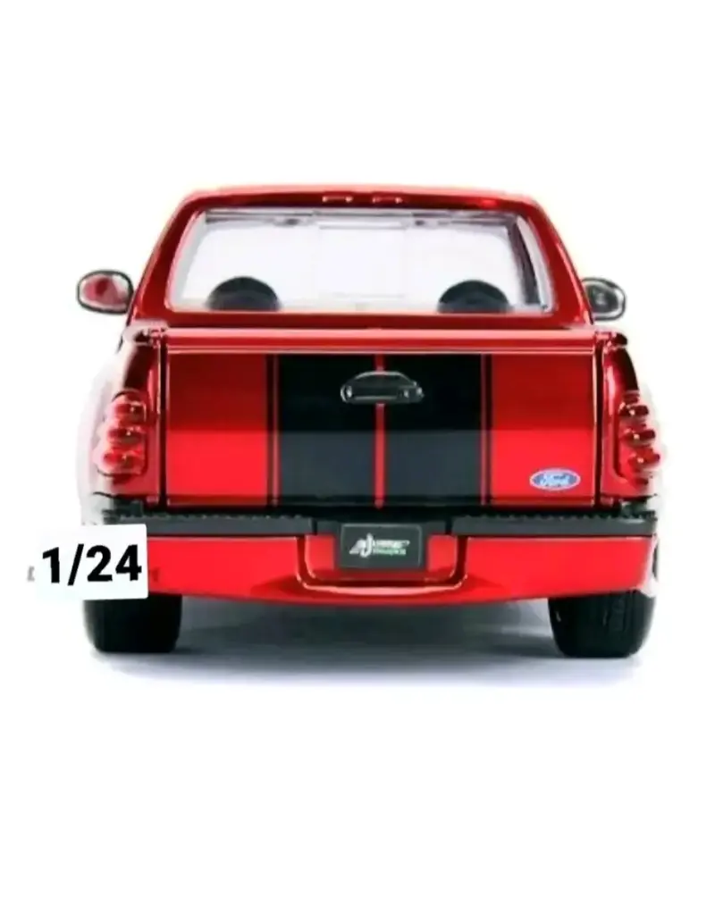 Camioneta a escala Ford F-150 roja 1:24 Nueva. - 4