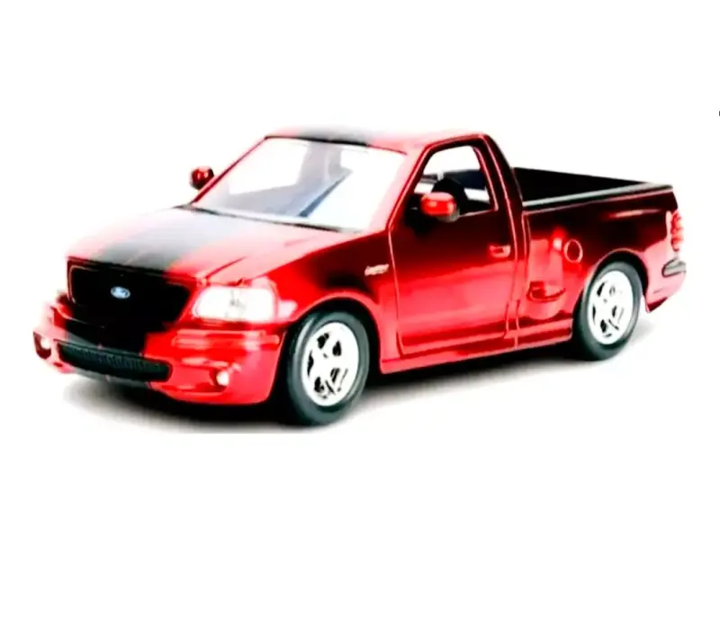Camioneta a escala Ford F-150 roja 1:24 Nueva. - 5