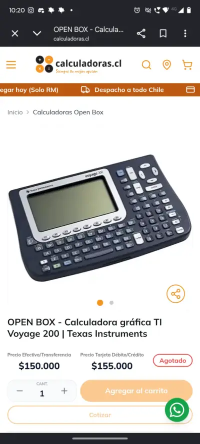 Calculadora gráfica TI Voyage 200 con accesorios - miniatura 1