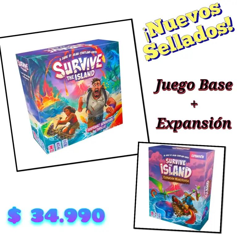 Juego de mesa Survive The Island con expansión