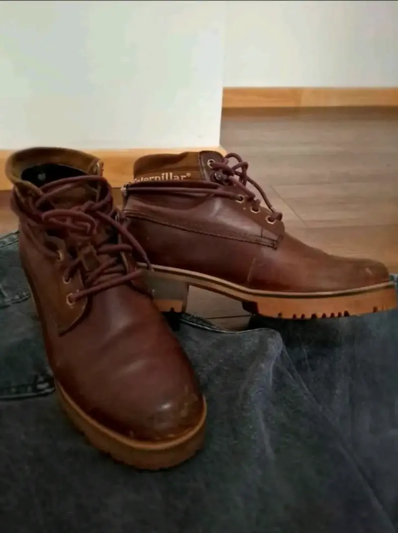 Botas de cuero marrón Caterpillar - 4