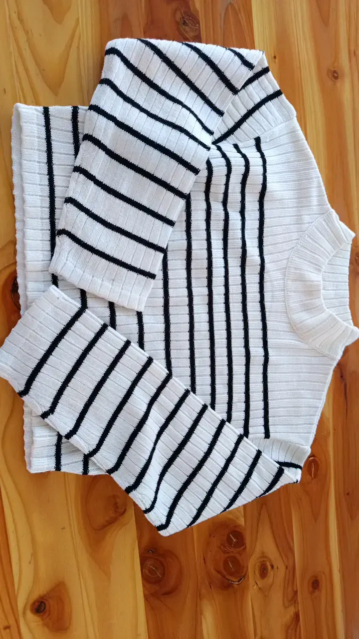 Suéter de rayas blanco y negro H&M - 1