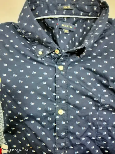 Camisa Hombre Regatta Azul Slim Fit Talla XXL - miniatura 1