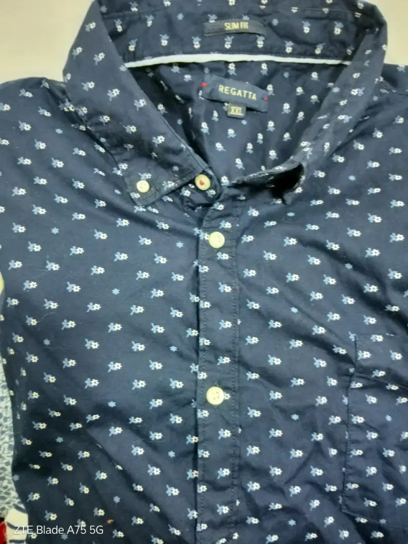 Camisa Hombre Regatta Azul Slim Fit Talla XXL - 5