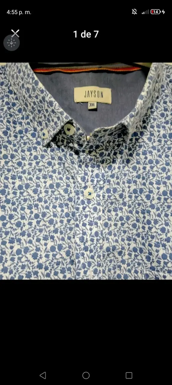 Camisa de hombre estampada talla 3XL - 6