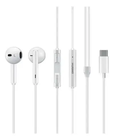 Auriculares Huawei con conector USB-C blancos - miniatura 1