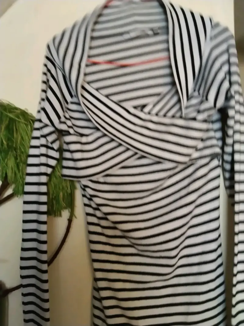 Vestido de rayas blanco y negro para mujer - 2