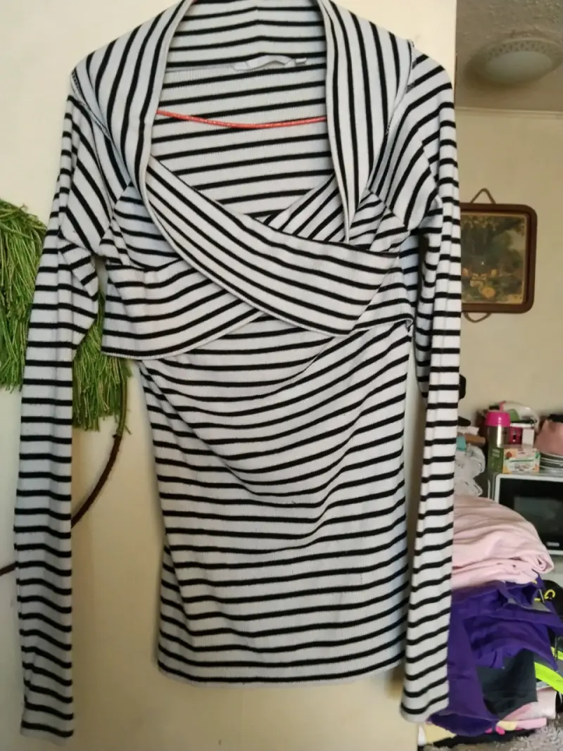 Vestido de rayas blanco y negro para mujer - 3