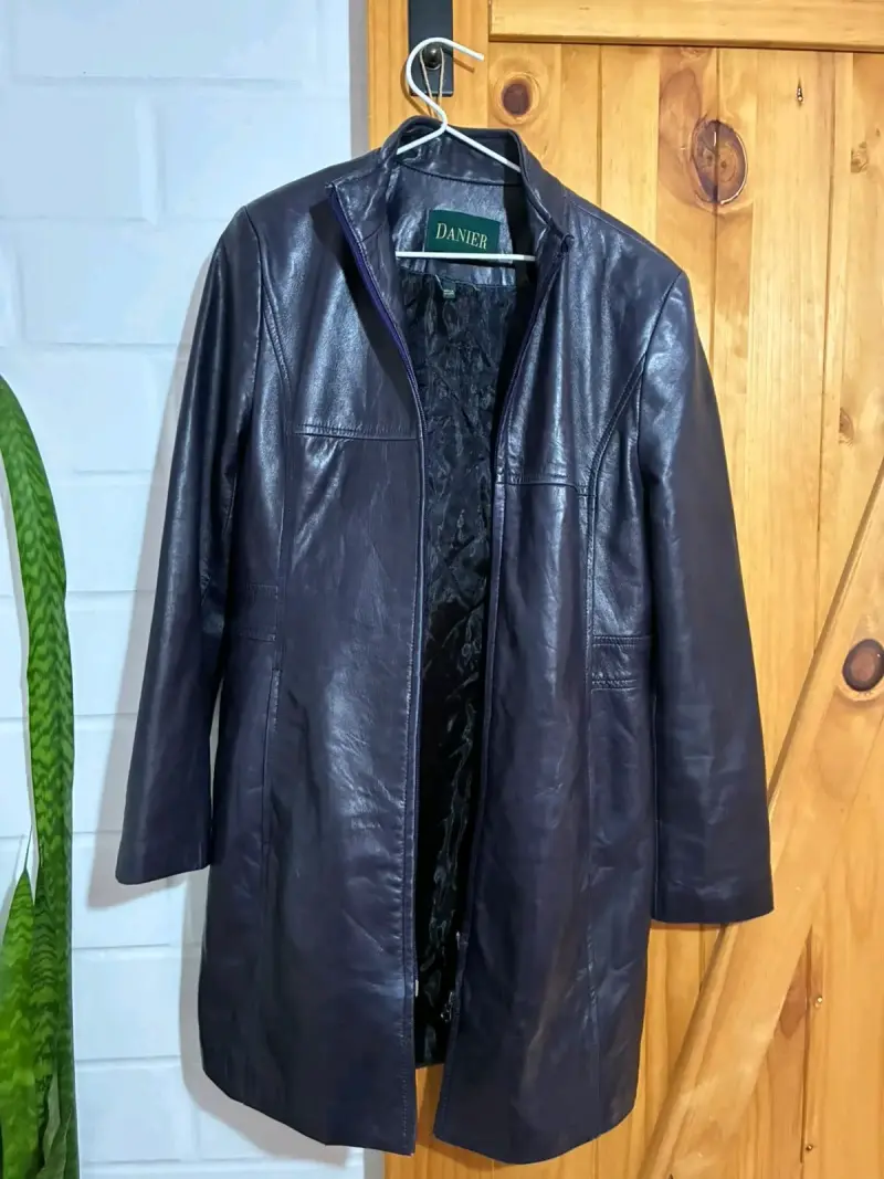 Abrigo de cuero negro Danier para mujer - 2