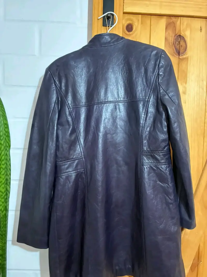 Abrigo de cuero negro Danier para mujer - 3