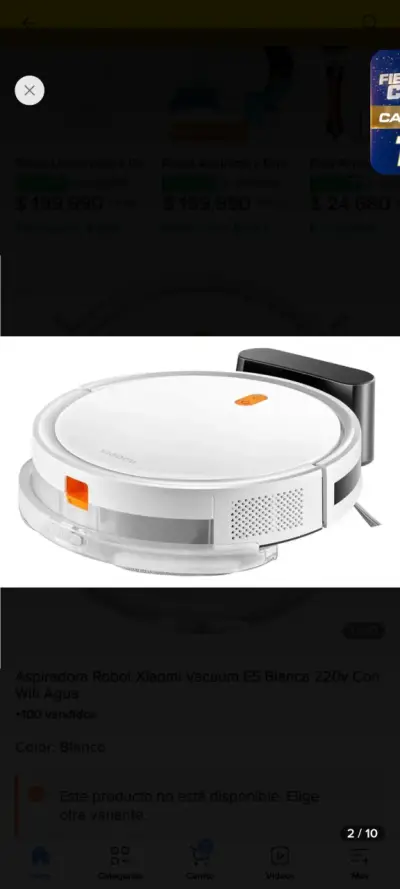 Aspiradora Robot Xiaomi Vacuum E5 Blanca con WiFi - miniatura 1
