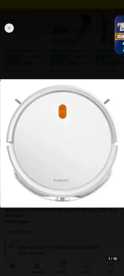 Aspiradora Robot Xiaomi Vacuum E5 Blanca con WiFi - miniatura 2