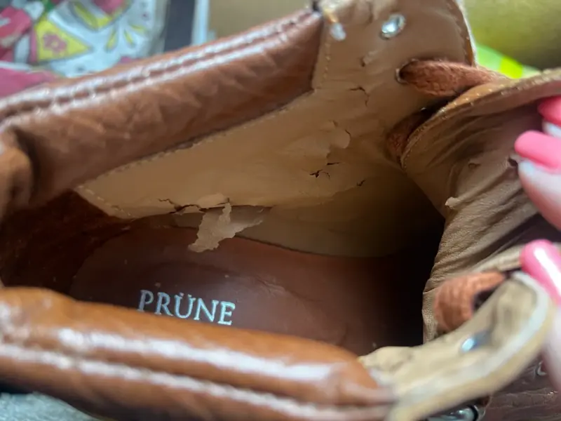 Botines de cuero marrón con hebilla Prüne - 2