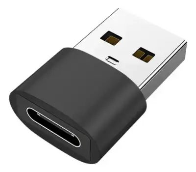 Adaptador USB a USB-C Negro - miniatura 1