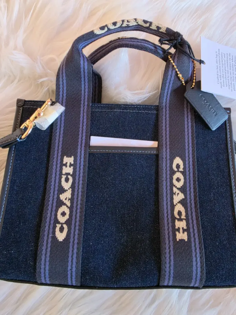 Bolso de mano Coach denim azul - 2