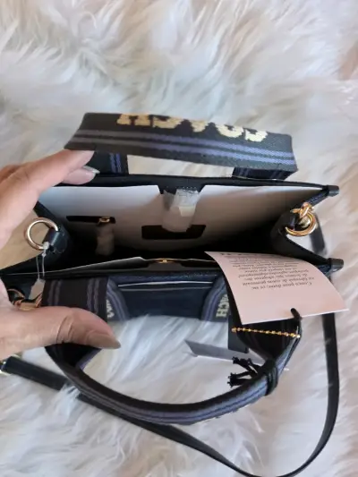 Bolso de mano Coach denim azul - miniatura 4