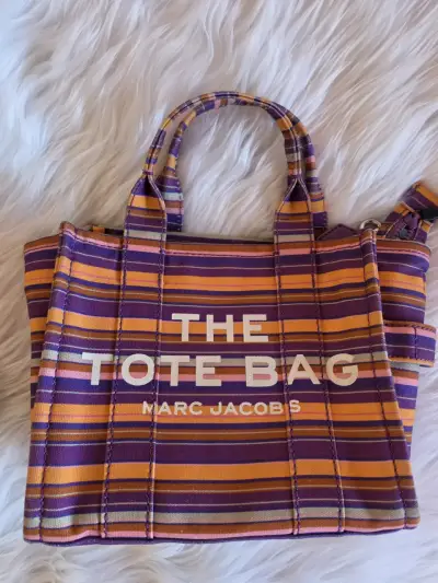 Bolso tote rayado Marc Jacobs multicolor - miniatura 1
