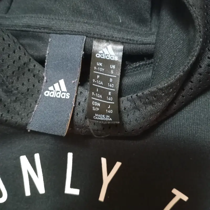 Polerón con capucha negro Adidas para niño - 3