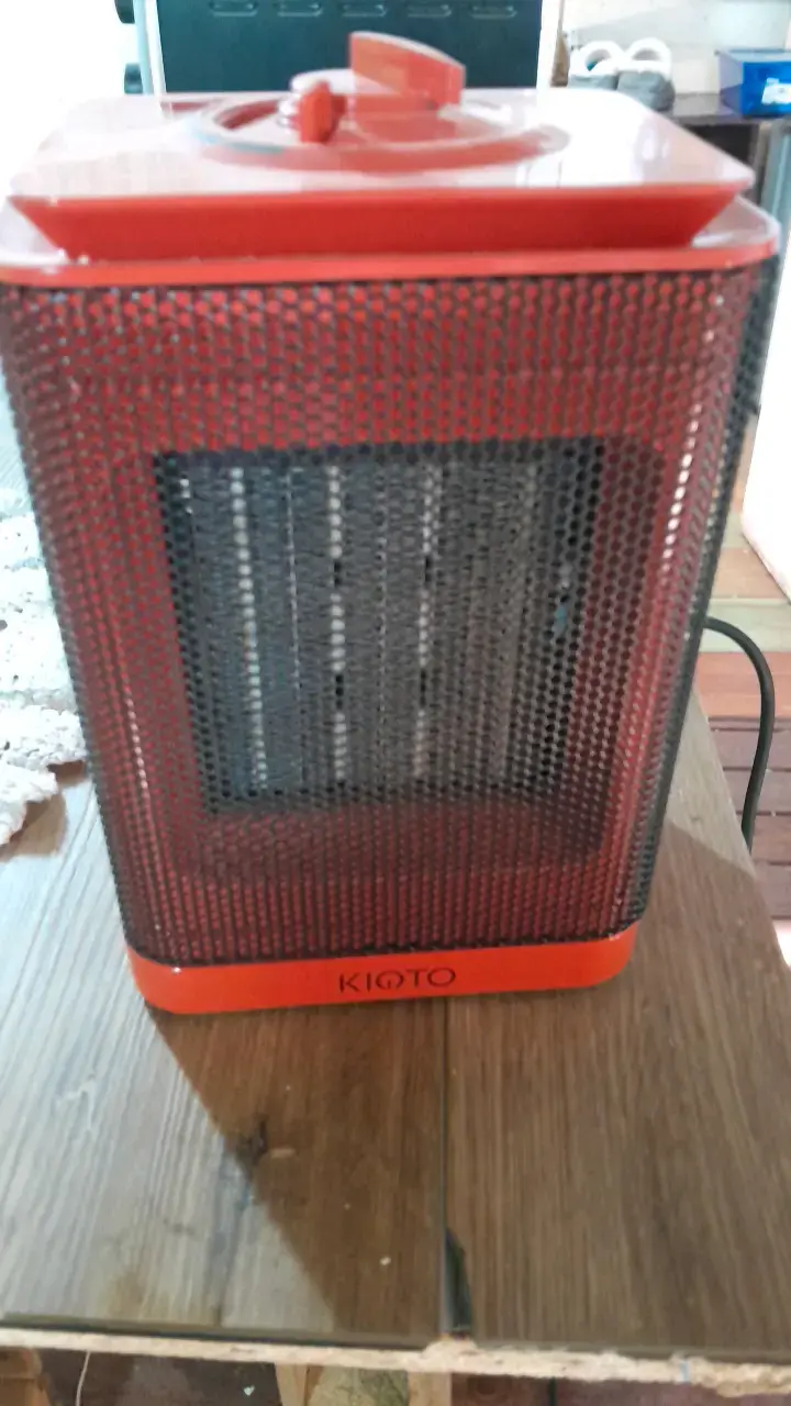 Calefactor eléctrico portátil Kioto rojo