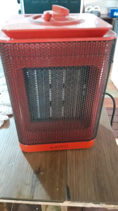 Calefactor eléctrico portátil Kioto rojo - miniatura 1