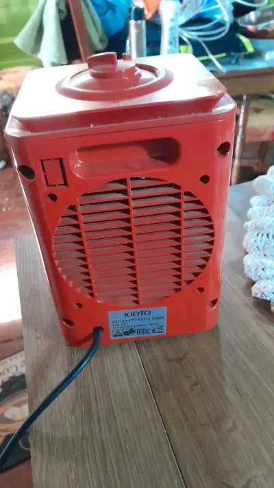Calefactor eléctrico portátil Kioto rojo - miniatura 3