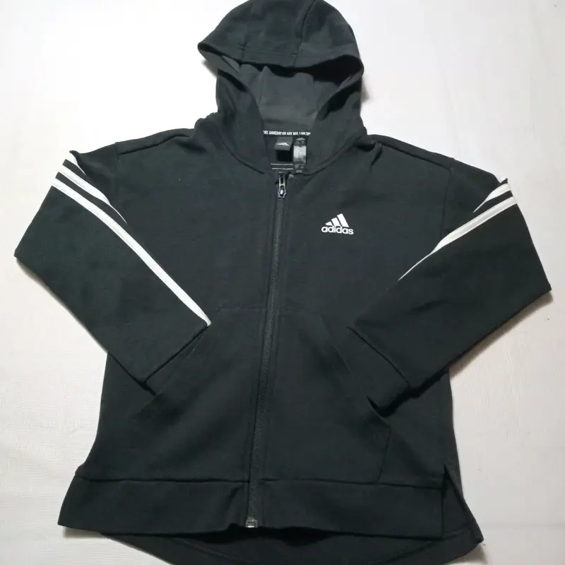 Polerón con capucha negro Adidas para niños - 1