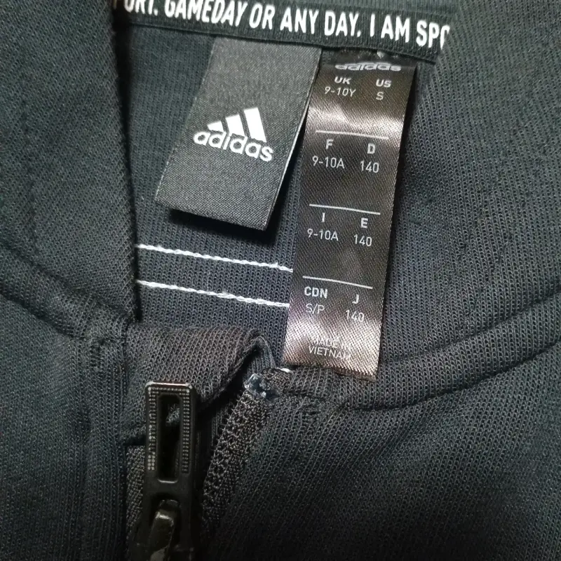 Polerón con capucha negro Adidas para niños - 3