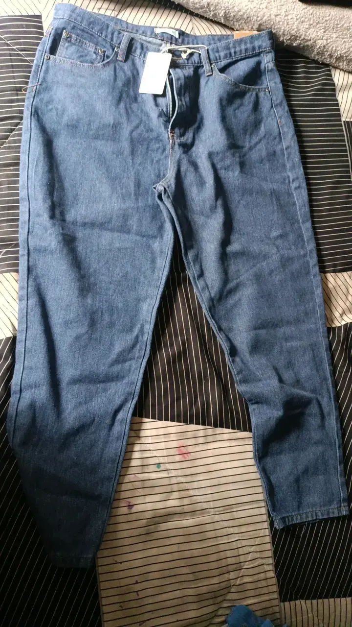 Jeans Mom Talla 44 Azul Marca Corona