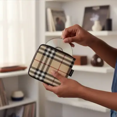 Estuche porta CDs con diseño a cuadros - miniatura 2