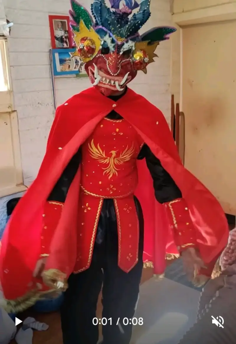 Disfraz de Diablo Carnaval con Capa Roja