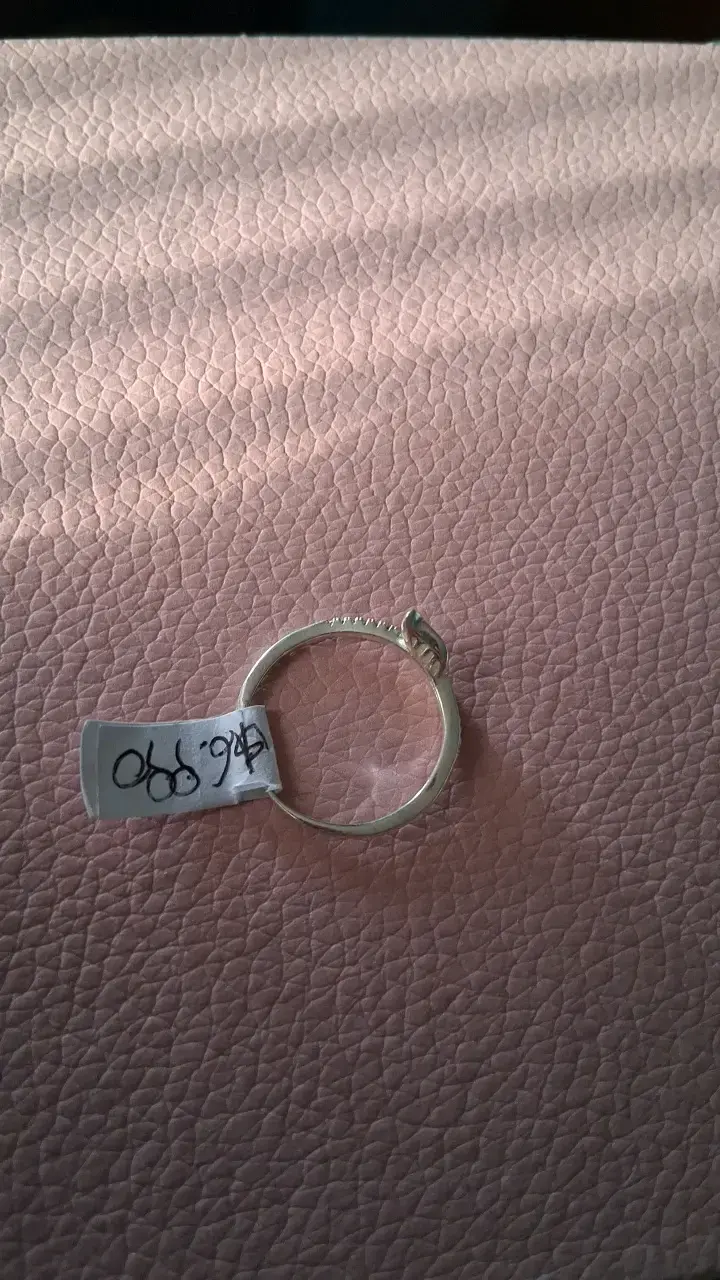 Anillo de plata con diseño de hoja - 3