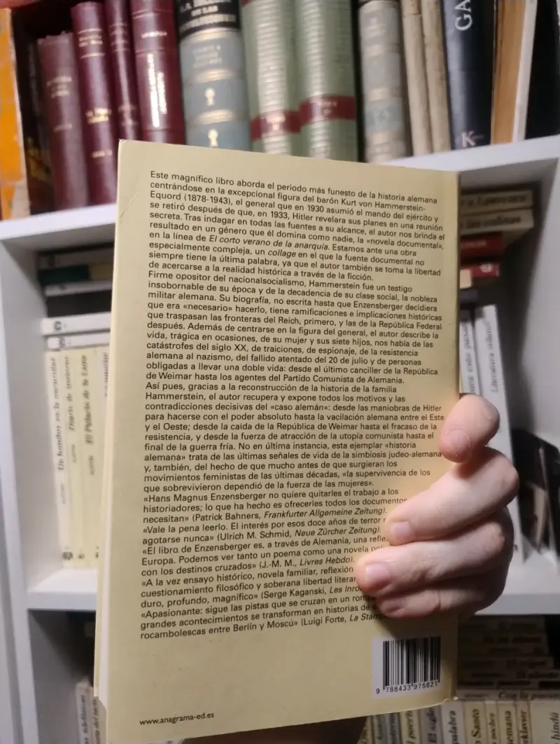 Libro Hammerstein o el Tesón de H.M. Enzensberger - 3