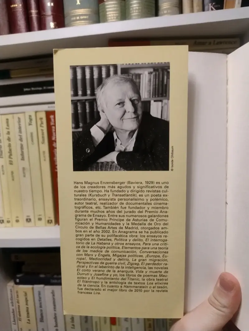 Libro Hammerstein o el Tesón de H.M. Enzensberger - 4