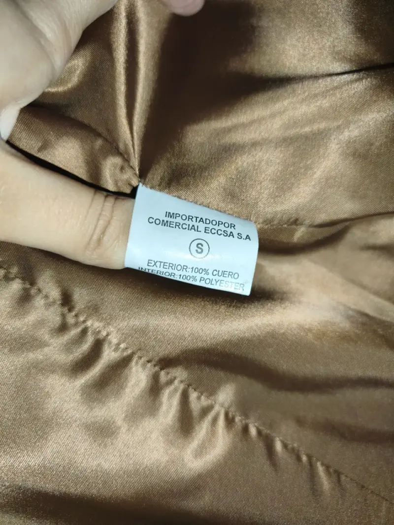 Chaqueta de cuero marrón para mujer - 4