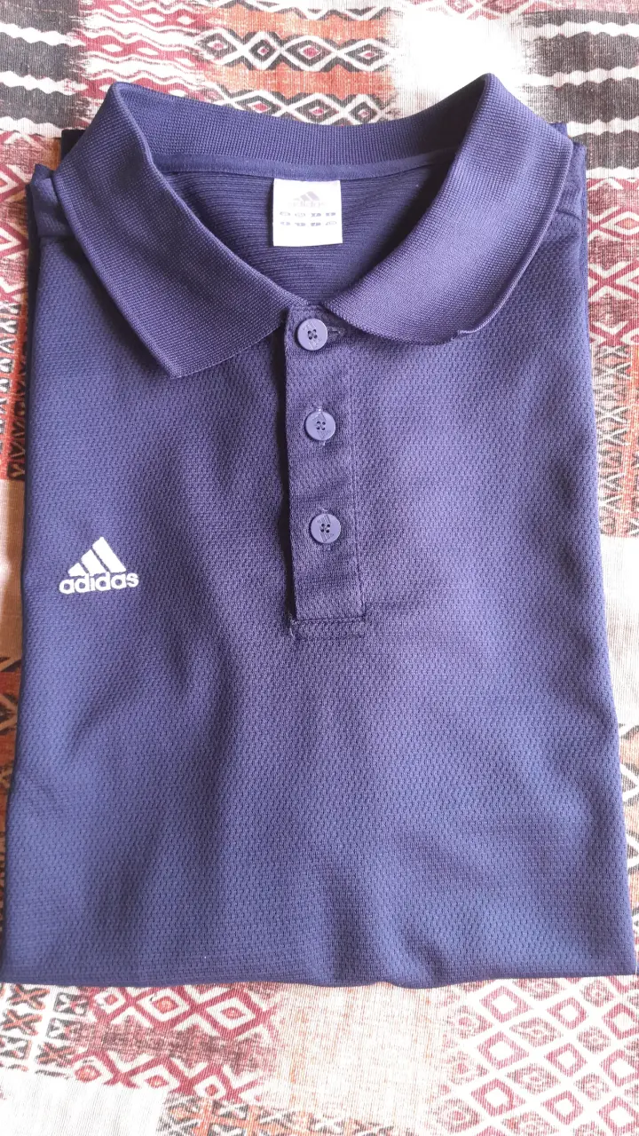 Polera Polo Adidas Azul Hombre - 5
