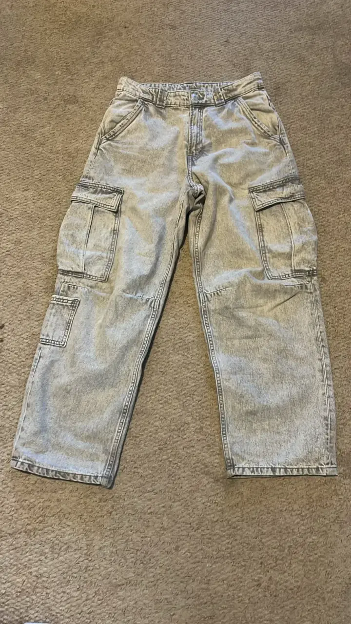 Pantalones cargo gris Talla 16 - 1