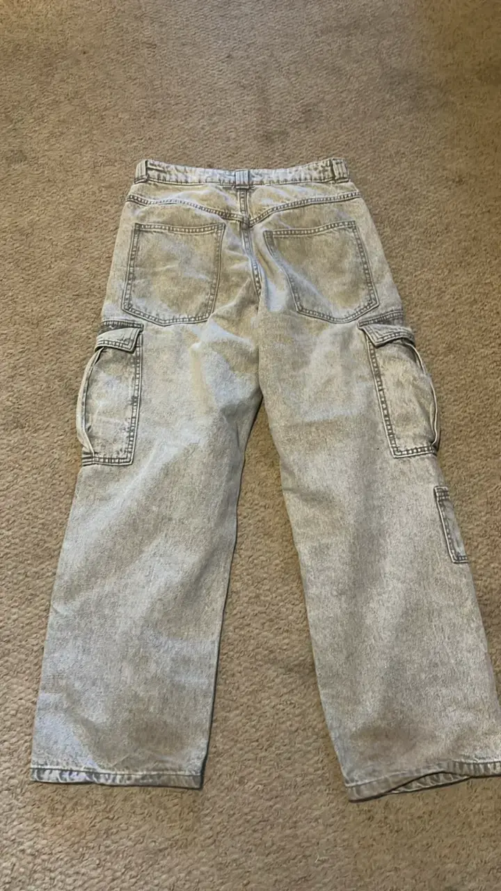 Pantalones cargo gris Talla 16 - 2