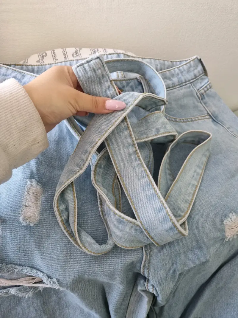 Jeans rasgados de mezclilla para mujer Shein - 2