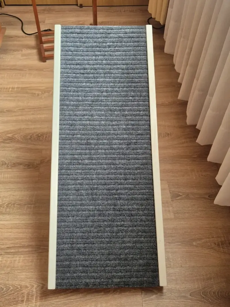 Rampa para mascotas con alfombra antidesl