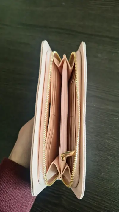 Cartera de mano rosa palido Basement con cierre - miniatura 2