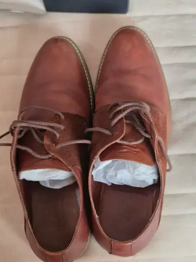 Zapatos de cuero marrón para hombre - miniatura 1