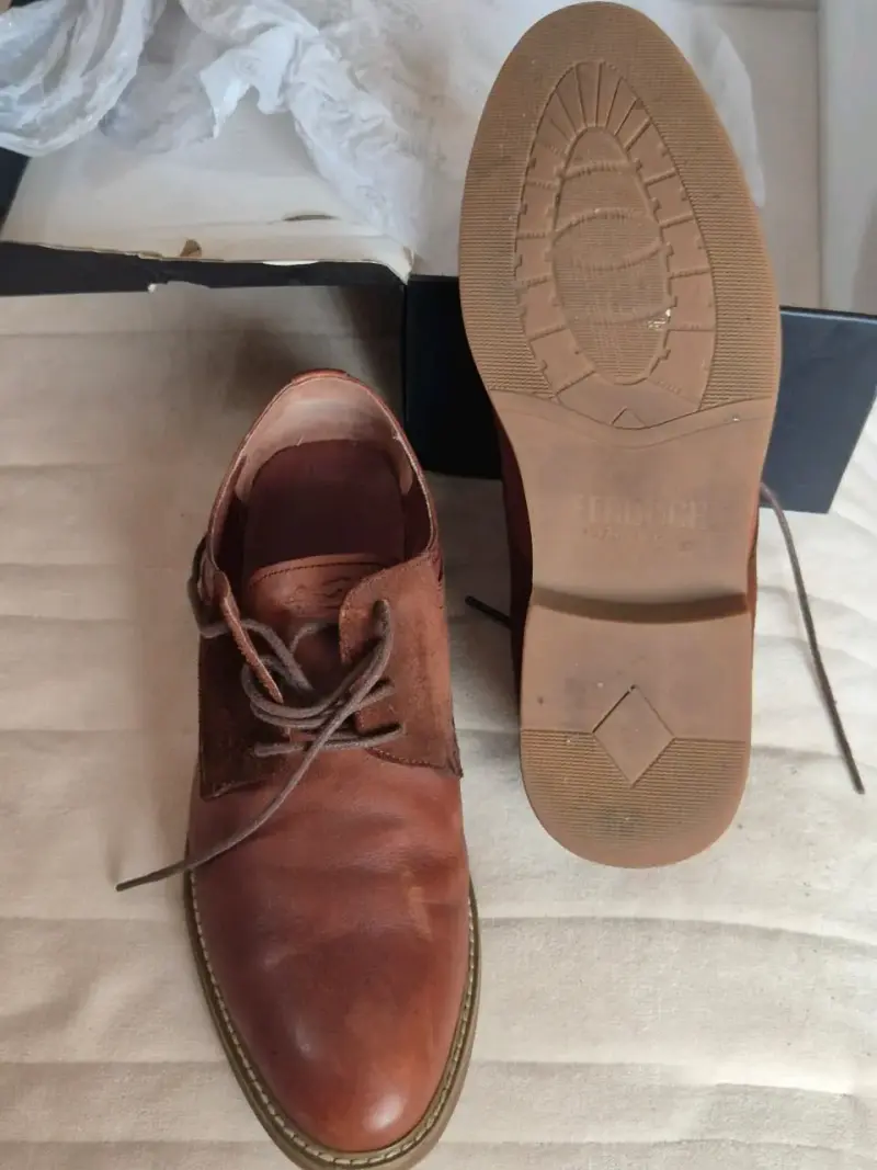 Zapatos de cuero marrón para hombre - 2