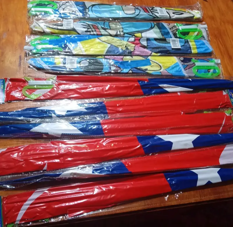 Cometas de tela y bandera chile